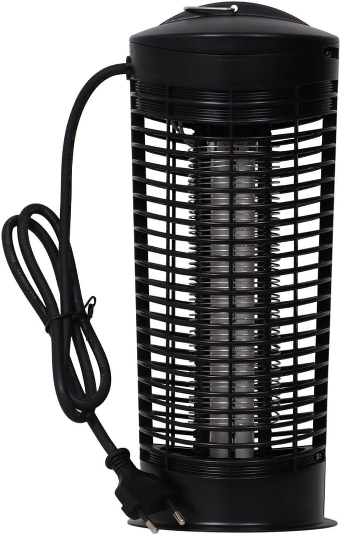 Luance insectenlamp - zwart - D10 x H30 cm - met snoer - neonlamp