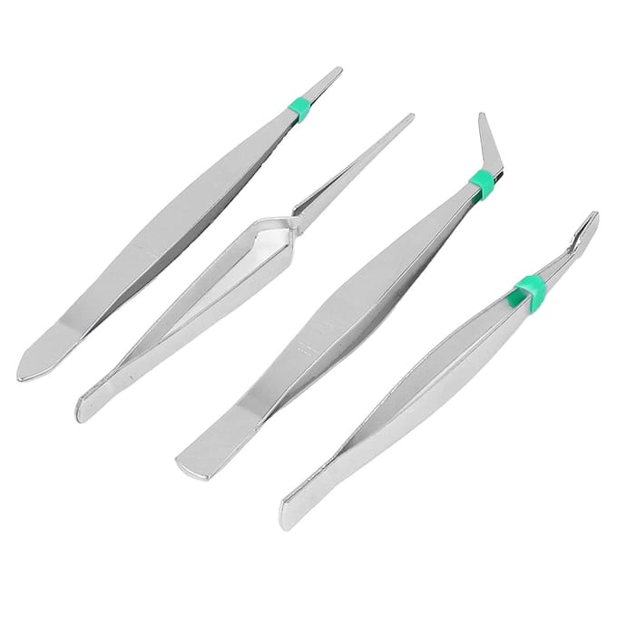 7 Pièces Pince à Épiler Antistatique Multi-Usage Outil à Main Ensemble Kit pour Maintenance Réparation red