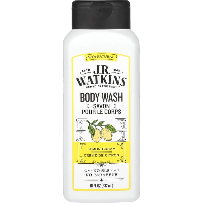 JR Watkins, Gel douche, Crème au citron, 18 fl oz (532 ml) white