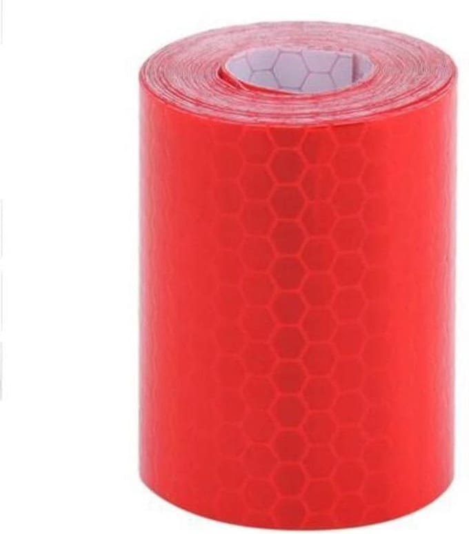 Reflecterende tape - ROOD - 3 meter rol - 5cm breed