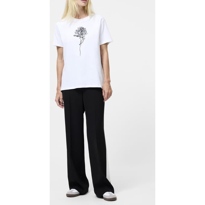 French Connection Rose Graphic S/s Tee White/black White/black Taglia: L | Maglie Sportivi Outlet | Donna | Bianco