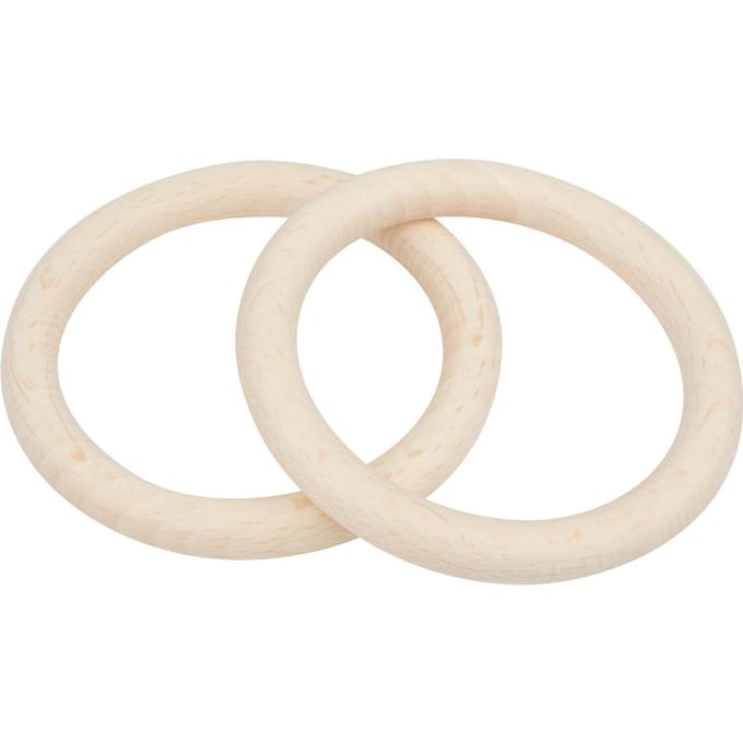 Houten ringen - Ø 100 mm, 2 stuks