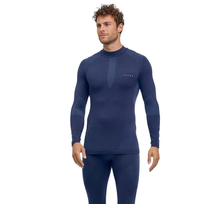FALKE Warm Turtleneck sneldrogend functioneel functioneel shirt met lange mouwen heren blauw - maat M