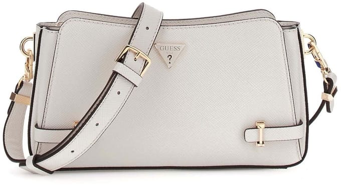 GUESS schoudertas Rosalba Top Zip Crossbody Bag Cream White crème
