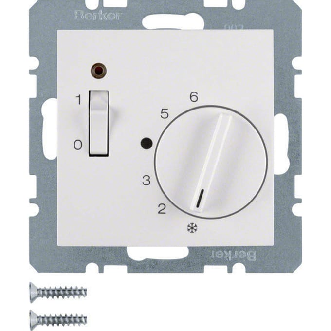 Hager Berker kamerthermostaat met verbreekcontact en LED-indicator - 20308989 - E3H8D