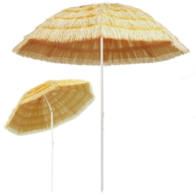 vidaXL - Strandparasol - Hawaï - stijl - 240 - cm - naturel