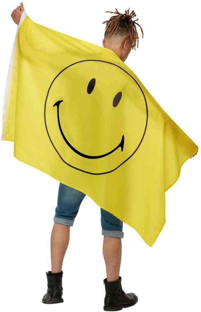 Smiffys Vlag Smiley Large Geel