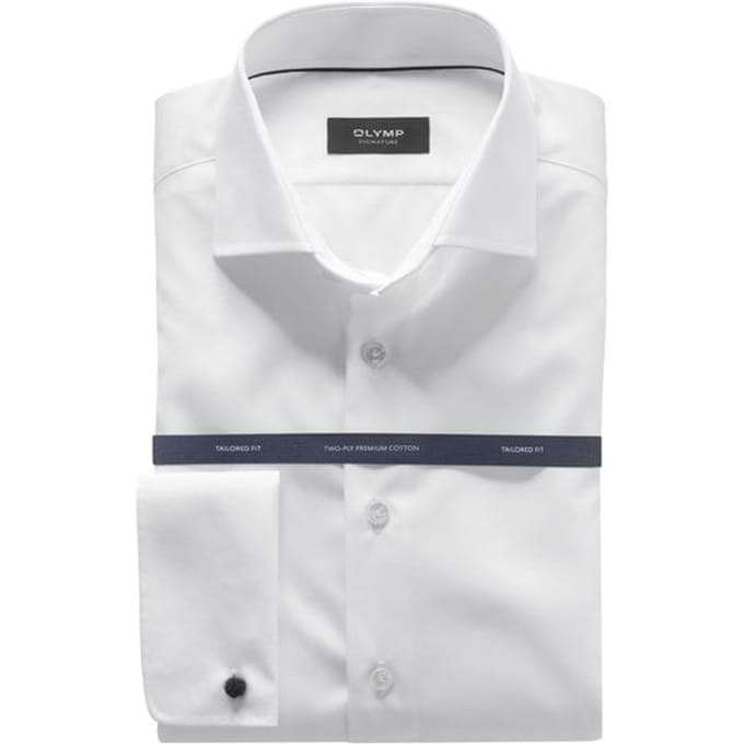OLYMP Signature Overhemd, Tailored Fit, Signature Kent, Wit