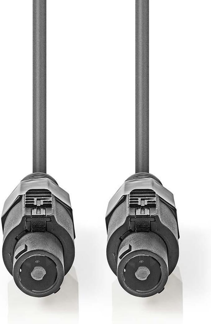 Nedis Speaker-Kabel - 48 x 0.20 mm - Koper - 10.0 m - Rond - PVC - Donkergrijs - Gift Box