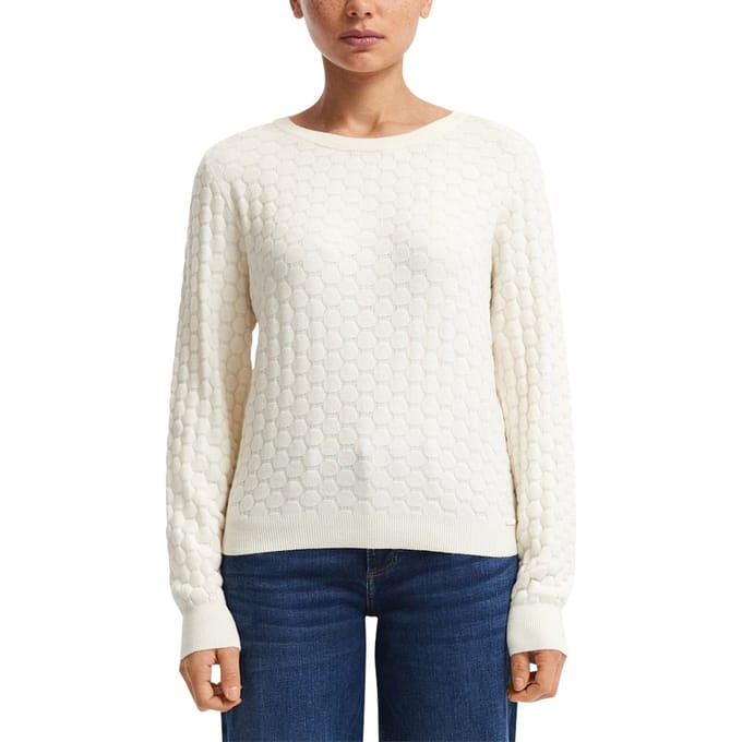 s.Oliver -qs Pullover Offwhite Size: L | Sweaters Outlet | Dames | Wit