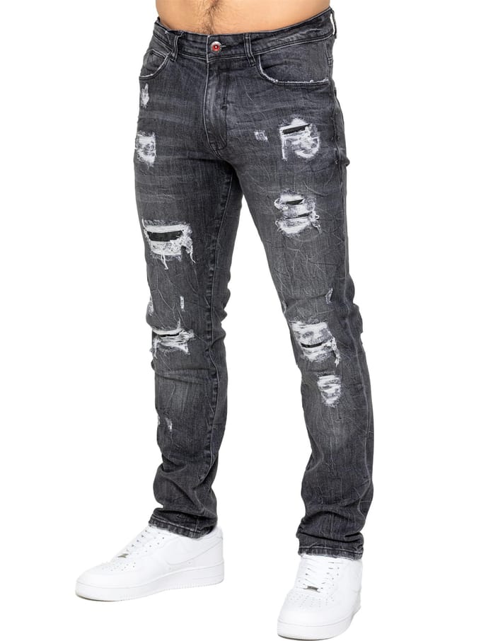 Enzo | Heren Gescheurde Denim Jeans