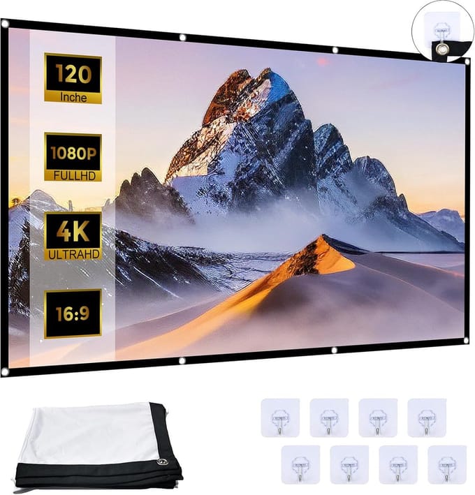 Projectiescherm - Beeldscherm - Thuisbioscoop - 160 Graden Kijkhoek - 120 Inch - Wit