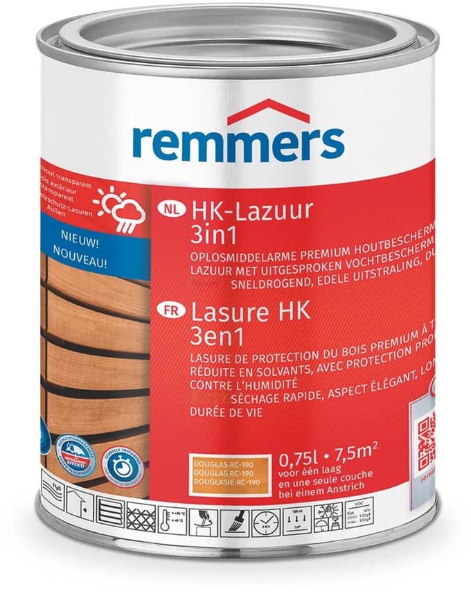 Remmers HK-Lazuur 3in1 - Douglas - 0.75 liter