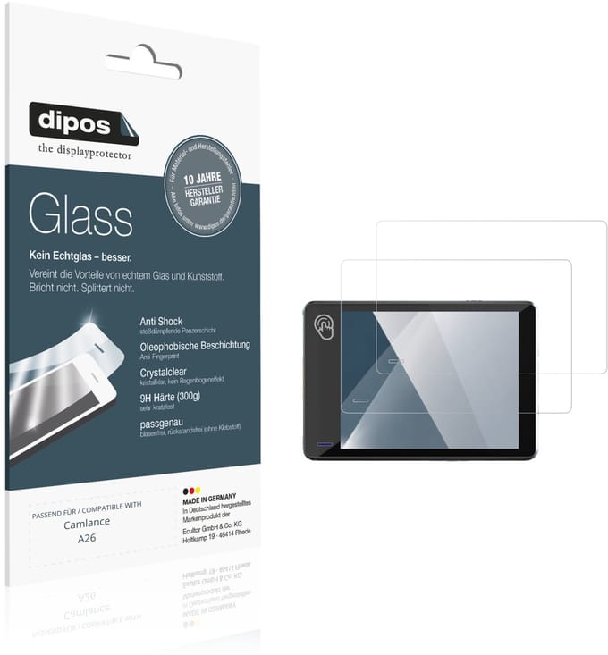 dipos – 2x Pantserfolie geschikt voor Camlance A26 | 9H Screenprotector