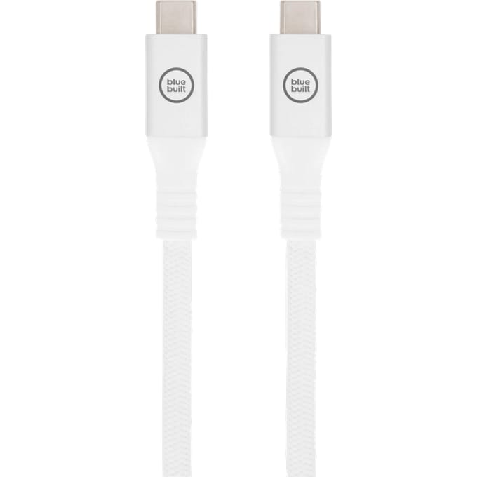 BlueBuilt Usb C naar usb C kabel 240W 2m Nylon Wit