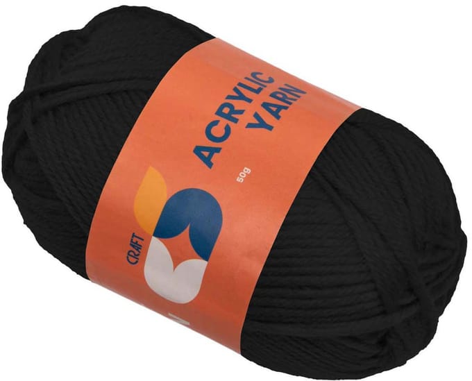 Colorations - Acrylic yarn Black 50g