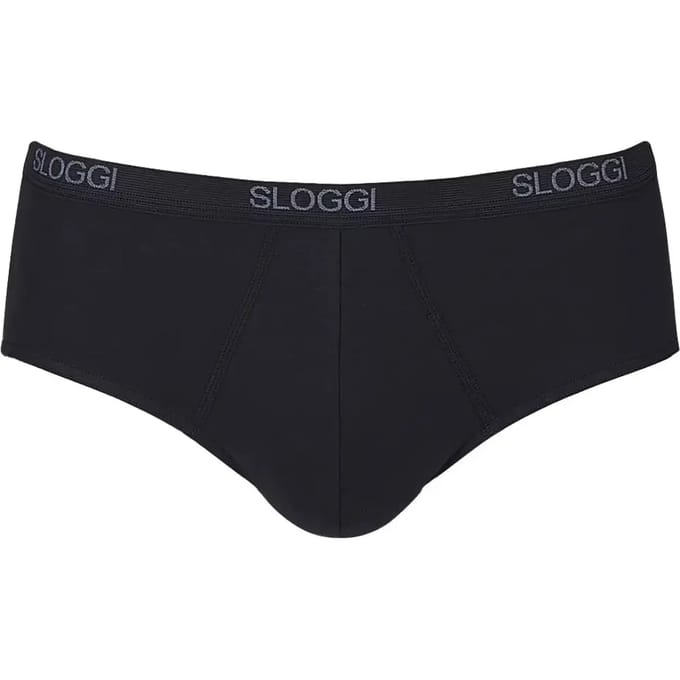 sloggi men Basic Heren Midi slip - 2pack - Zwart - Maat S
