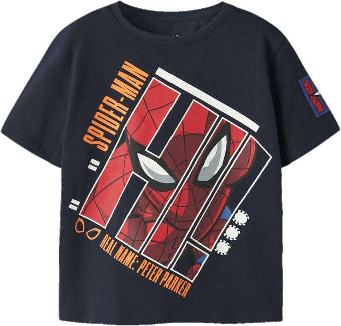 NAME IT - NMMAJIT SPIDER NREG SS TOP BOX MAR - Jongens - T-shirts