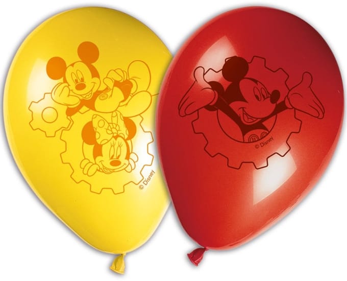 Mickey - 11 inch rode en gele ballonnen - 8 stuks