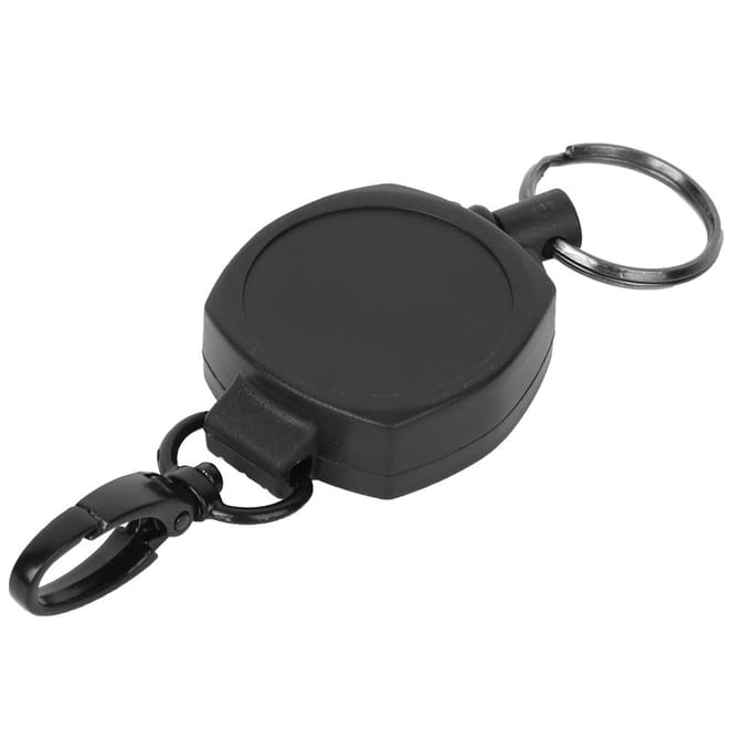 Porte-clés Rétractable Portable Anti-Perte Anti-Vol Noir(carré ) black