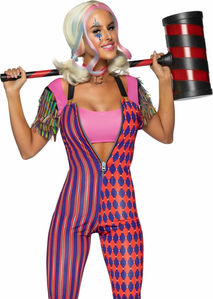 Dames jumpsuit Leg Avenue Harlequin Vixen