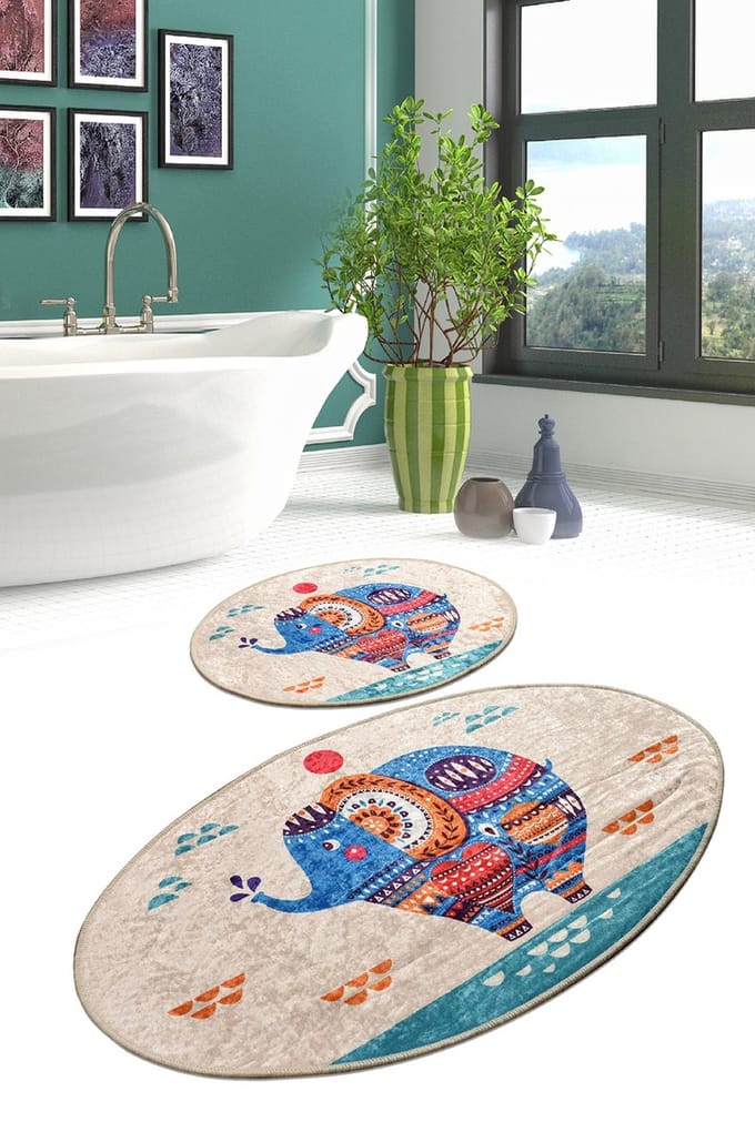 Asir - Badmat Set (2 stuks) - Multicolor - 50 x 60