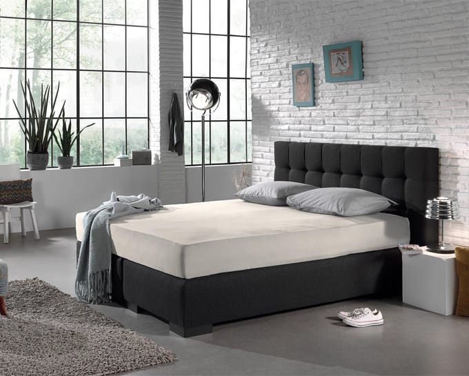 Extra Jersey Hoeslaken – 160/180x200/220 – ecru - hoek 40cm