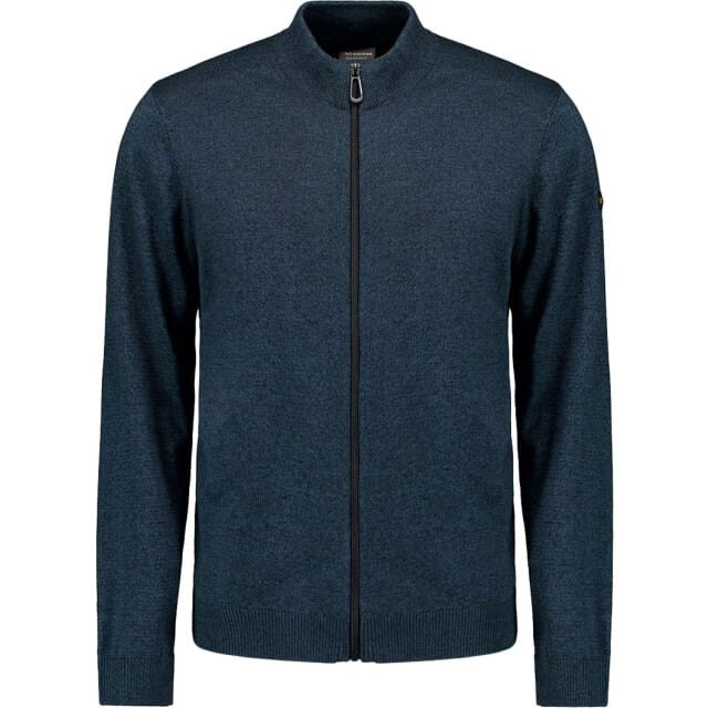No Excess Cardigan 2 coloured melange navy