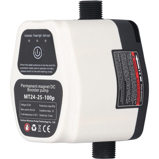 Boosterpomp 100W 24V 25L Volledig Automatisch Intelligente Sensing Stille Waterdruk Verhogingspomp 100‑240V EU Stekker