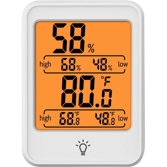 Thermomètre Hygromètre Numérique Affichage Clair Haute Précision Intérieur Électronique Température Humidité blanc