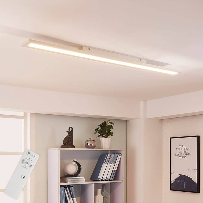 Arcchio LED paneel Arya, 120 cm, wit, dimbaar, aluminium