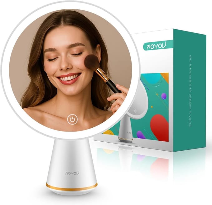 Draagbare Verlichte Make-up Spiegel met Verstelbare Helderheid en Oplaadbare LED Verlichting voor Thuis en Reizen