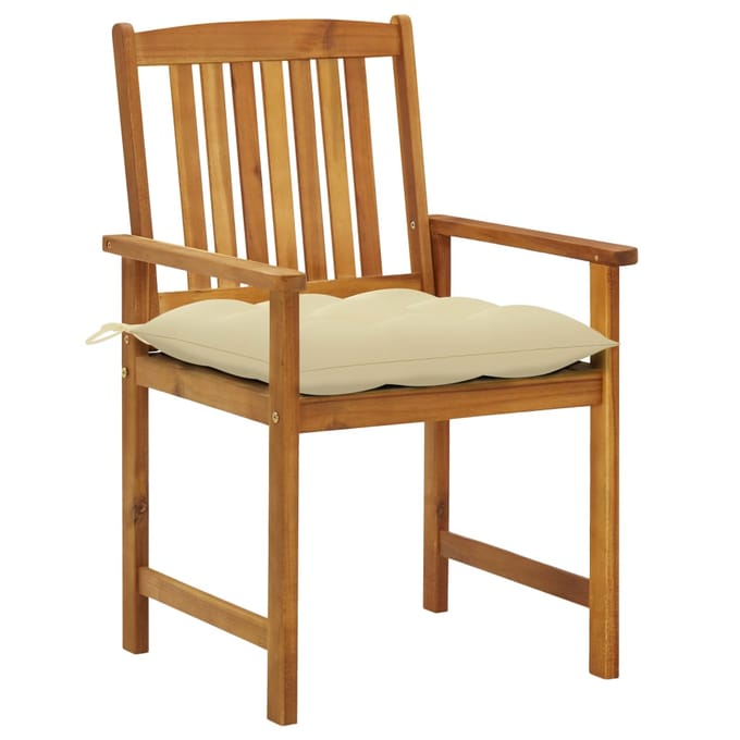 vidaXL - Tuinstoelen - 2 - st - met - kussens - massief - acaciahout