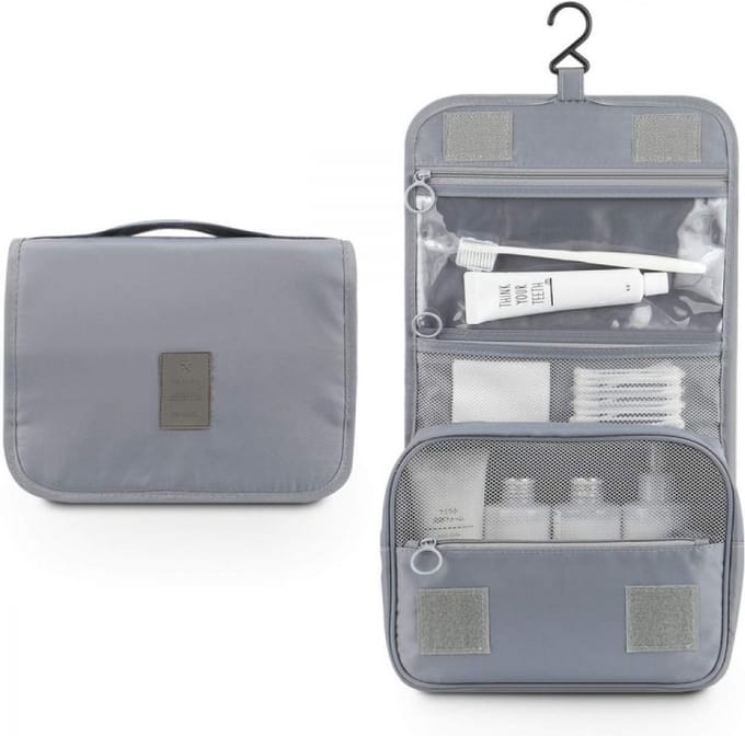 Travel Toilettas /Cosmeticatas - Unisex - Ophangbaar - Grijs