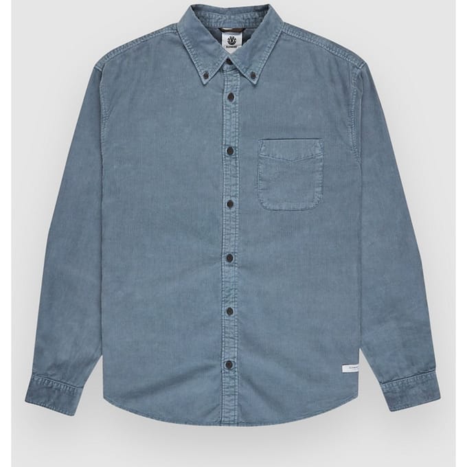 Element Button Down Corduroy Regular Fit Overhemd Met Lange Mouwen Blauw L Man