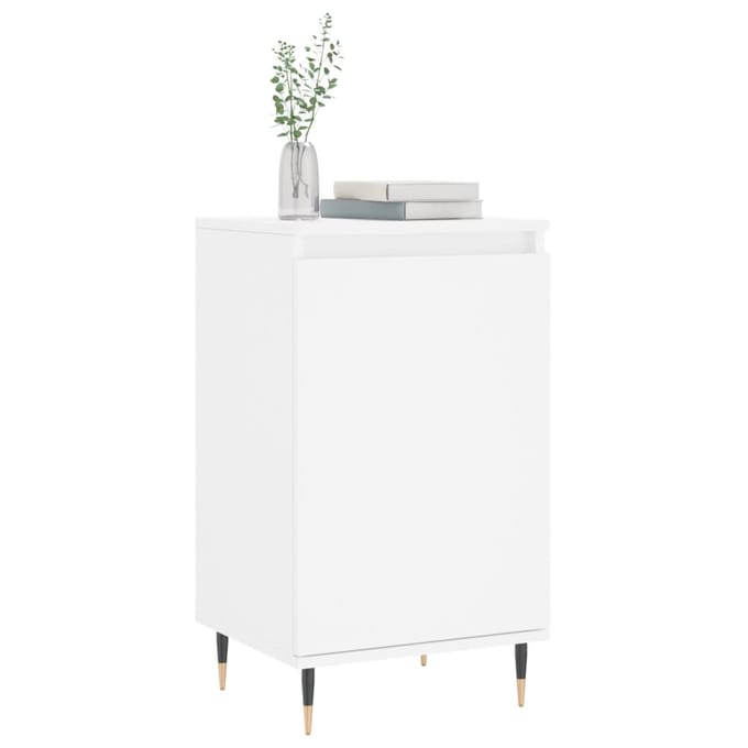 vidaXL - Dressoir - 40x35x70 - cm - bewerkt - hout - wit