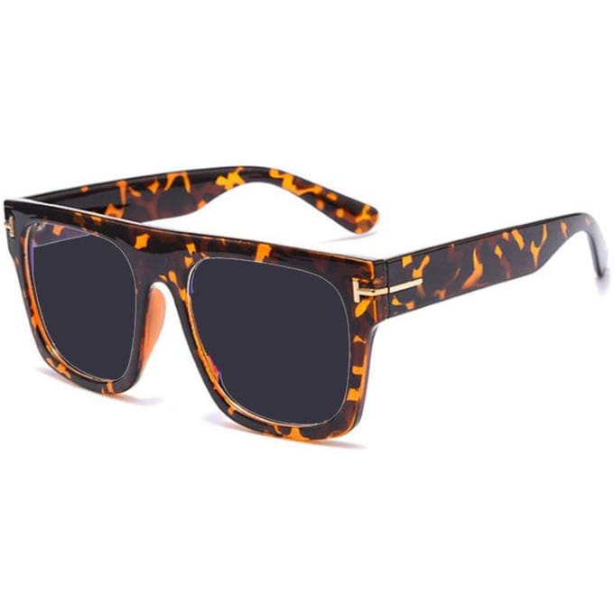 Oversized Brillen Heren Luxe Vierkant Groot Hyperopie Dames Leeszonnebril op Sterkte 0 +0.25 +0.5 +1.0 +2.0 +3.0 Tot +6.0 +2.0 black