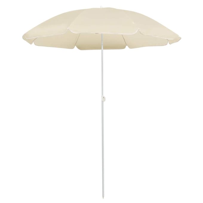 vidaXL - Parasol - met - stalen - paal - 180 - cm - zandkleurig