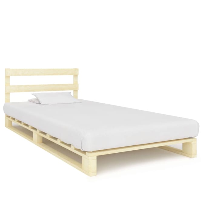 vidaXL - Bedframe - pallet - massief - grenenhout - 100x200 - cm