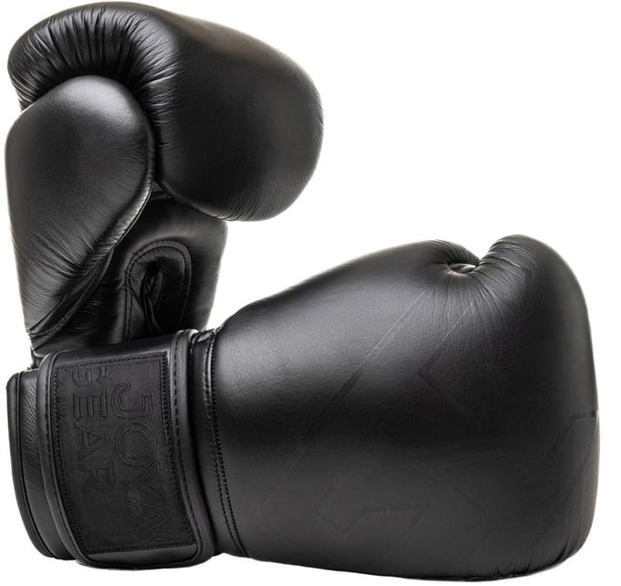 Joya Strike Bokshandschoenen - Leer - Volledig zwart (Beschikbaar in verschillende maten)