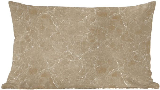 Sierkussens - Kussentjes Woonkamer - 60x40 cm - Beige - Marmer - Witte aders