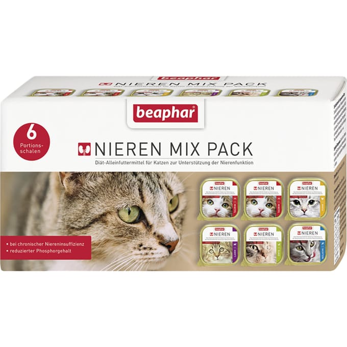 Beaphar Nierdieet Kattenvoer - Mix Pack - 6 x 100 g