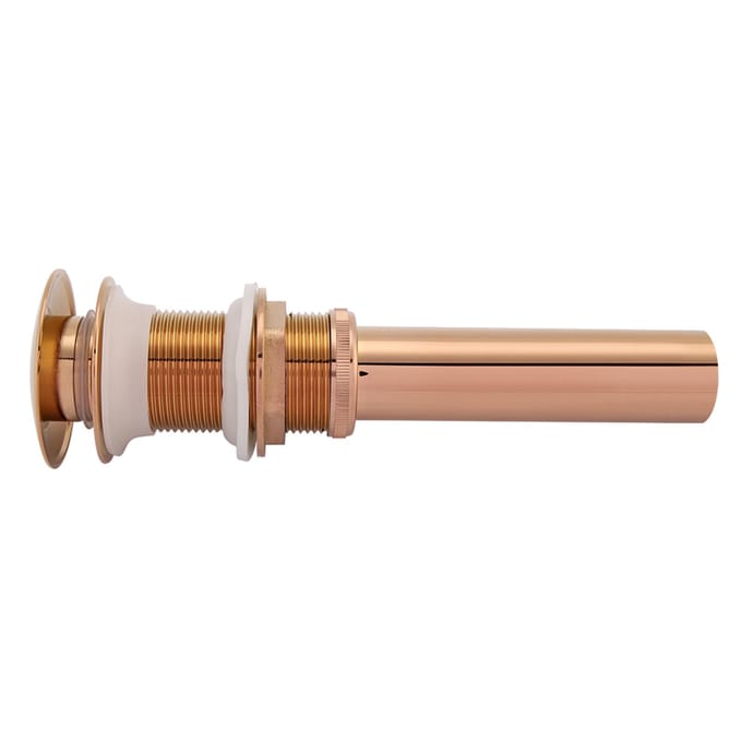 G1 1/4  Messing Badkamer Wastafel Pop-Up Afvoerplug Zonder Overloop (Rosé goud)