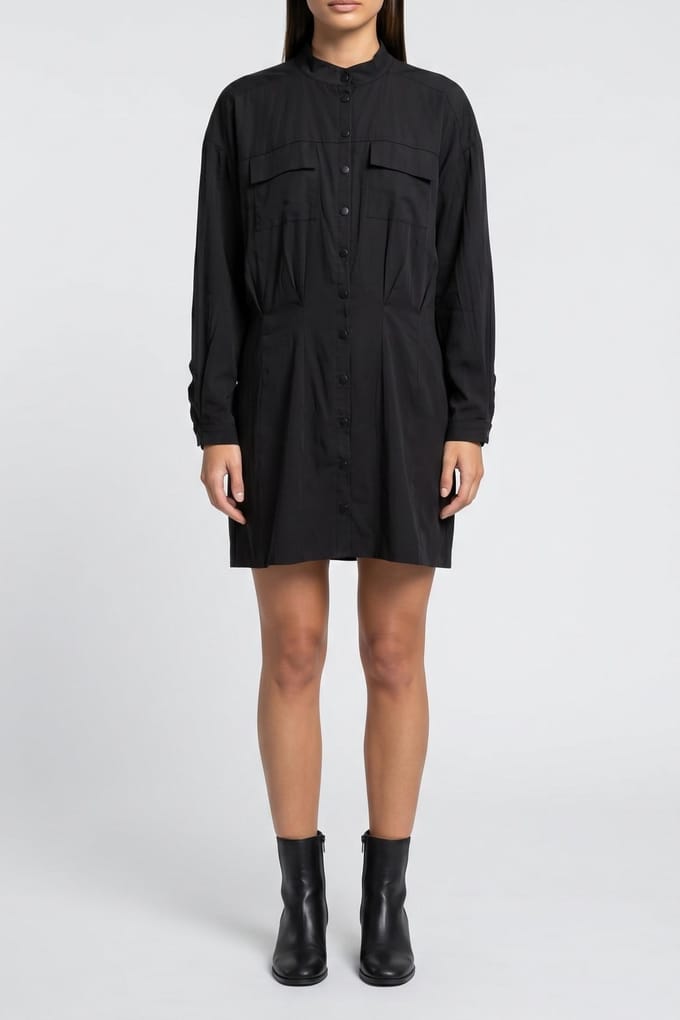 BA&SH Robe Crew Noir Maat: L | Blousejurken Outlet | Dames | Zwart