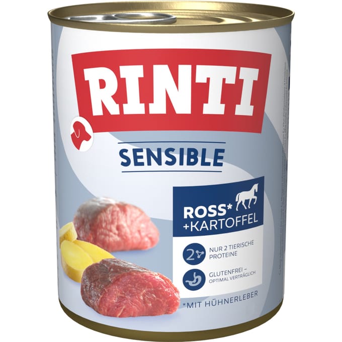 6x800g Rinti Sensible Rund, kippenlever en aardappel