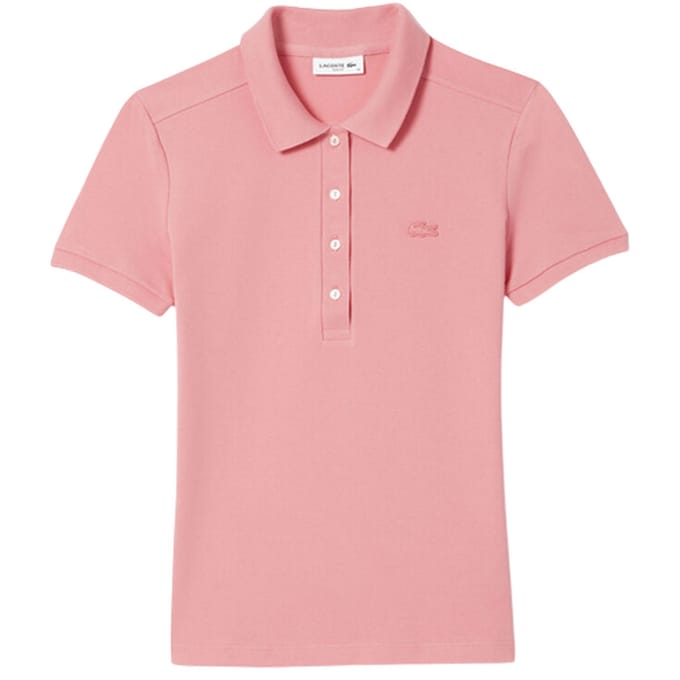 Lacoste Dames/Dames Piqué Stretch Poloshirt (Roze)