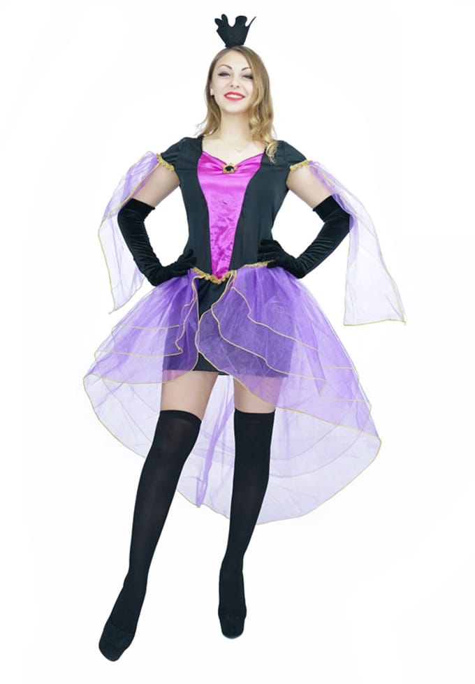 Carnavalskleding Dames - IJskoningin - Prinsessenjurk - Feestkleding - Carnaval kostuum dames - Maat M