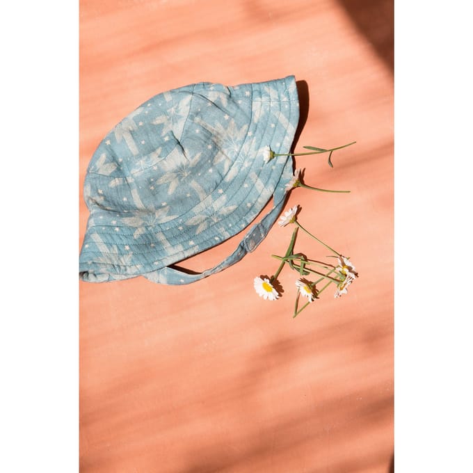 Louise Misha Sun Hat Afid Blue Peacock Mandala Größe: 3-6M | Outlet | kids | Blau