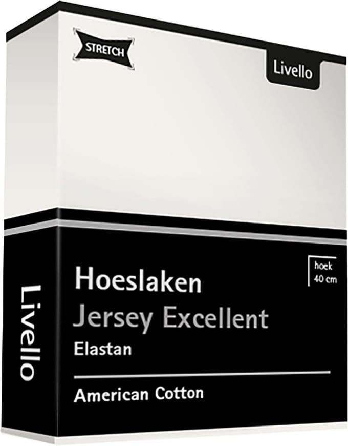 Livello Hoeslaken Jersey Excellent Offwhite 250 gr 80x200 t/m 100x220