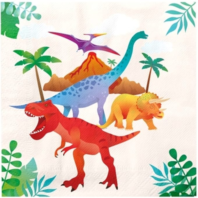 Paper Dreams Servetten Dino 33x33cm - 16st